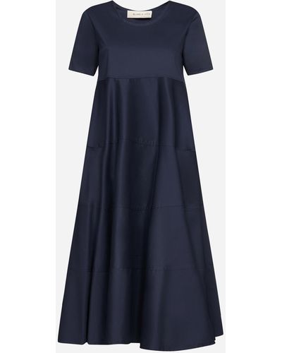 Blanca Vita Armoracia Cotton Blend Dress - Blue