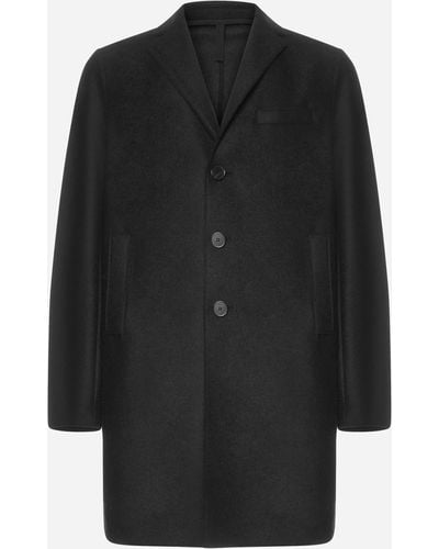 Harris Wharf London Wool Boxy Coat - Black