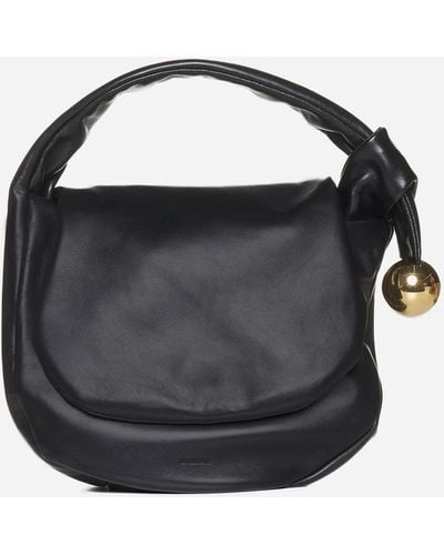 Jil Sander Sphere Leather Bag - Black