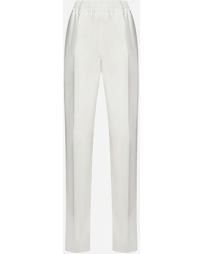 Burberry Viscose-blend Trousers - White