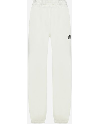 Off-White c/o Virgil Abloh Logo Cotton Sweatpants - White