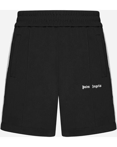 Palm Angels Logo Jersey Track Shorts - Black