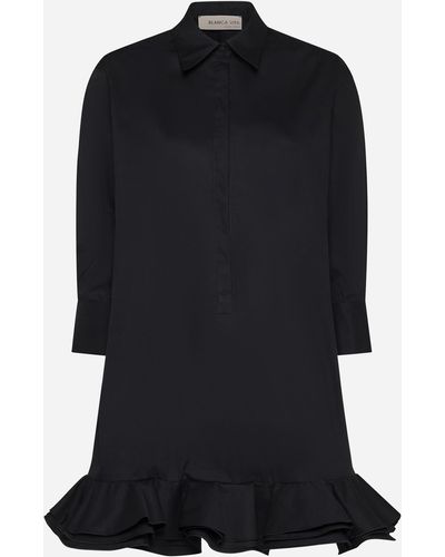 Blanca Vita Acaly Cotton Shirt Dress - Black