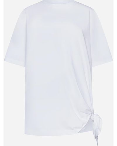 Dries Van Noten Knot-detail Cotton T-shirt - White