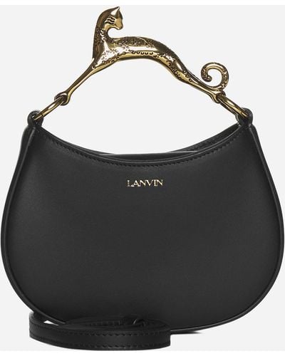 Lanvin Hobo Cat Nano Leather Bag - Black