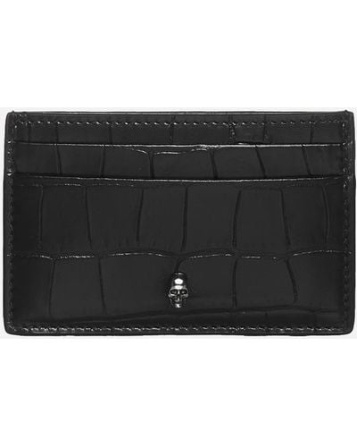 Alexander McQueen Logo Leather Credit Card Case - Black