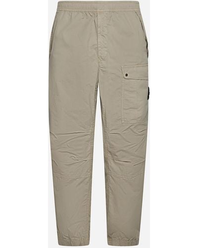 Stone Island Loose-fit Cotton Cargo Pants - Natural