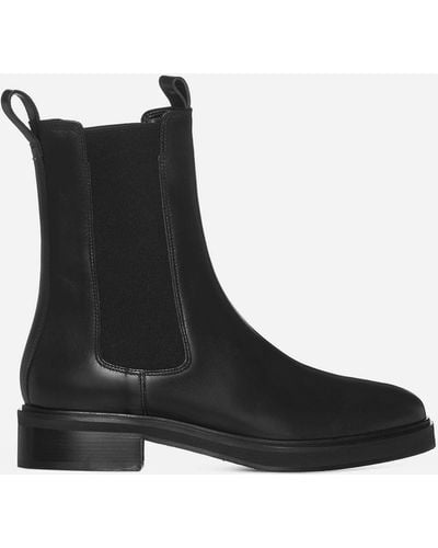 Aeyde Jack Leather Chelsea Boots - Black
