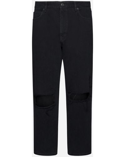 Balenciaga Broken Denim Jeans - Black