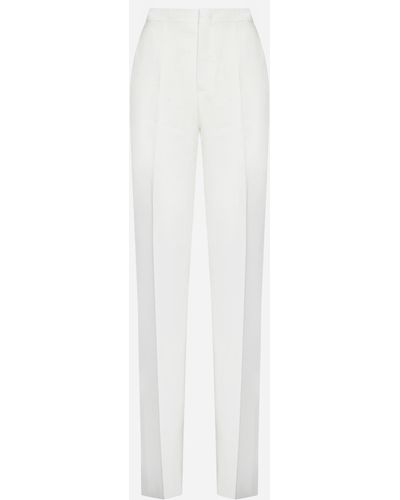 Tagliatore Linen Trousers - White