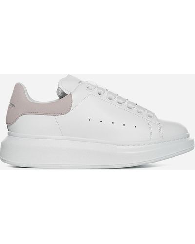 Alexander McQueen Oversize Leather Sneakers - White