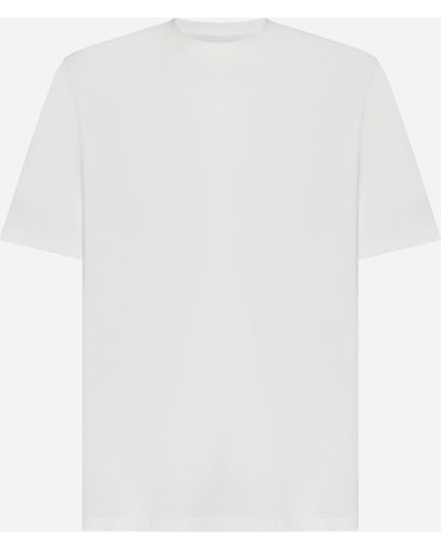 Jil Sander Back Logo Cotton T-shirt - White