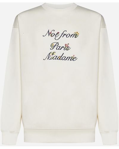Drole de Monsieur Nfpm Fleurs Cotton Sweatshirt - White