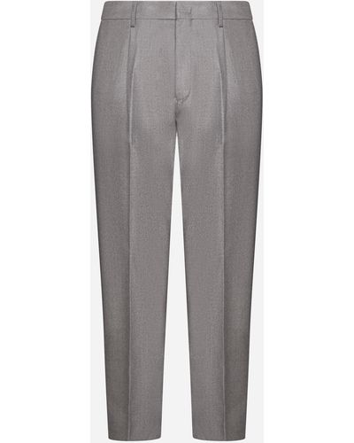 Low Brand Ford Wool Trousers - Grey