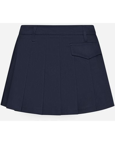 Blanca Vita Gladio Cotton Miniskirt - Blue