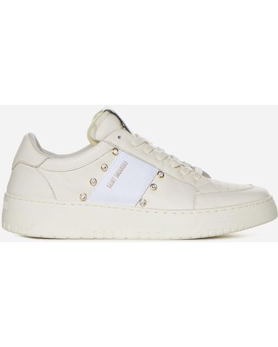 SAINT SNEAKERS Golf Club Leather Sneakers - White