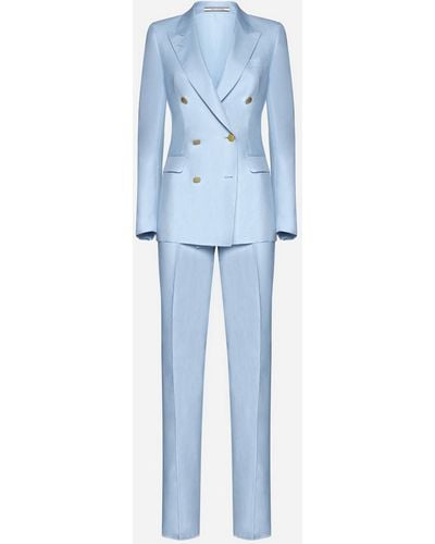 Tagliatore Parigi Linen Suit - Blue
