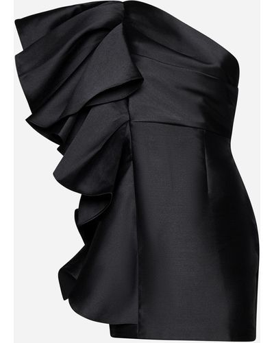 Solace London Rio One-shoulder Mini Dress - Black