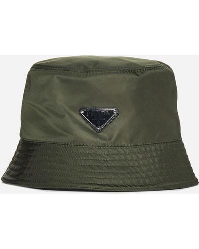 Prada Logo Re-nylon Bucket Hat - Green