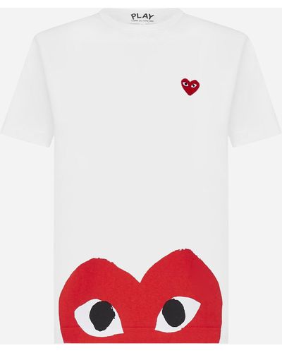 COMME DES GARÇONS PLAY Oversized Heart T-shirt - White