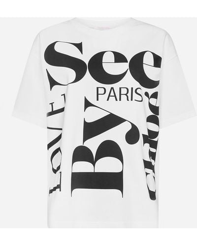 See By Chloé Logo Cotton T-shirt - White
