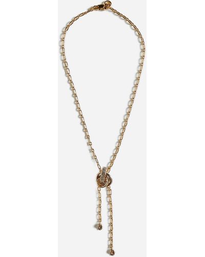 Lanvin Link Pendant Chain Necklace - White