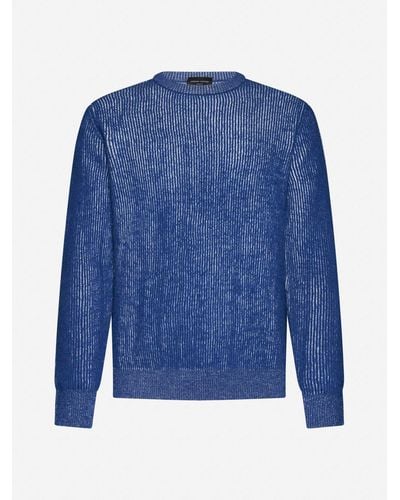 Roberto Collina Wool And Alpaca Sweater - Blue