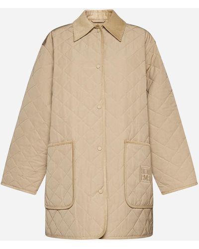 Totême Quilted Cotton-blend Jacket - Natural