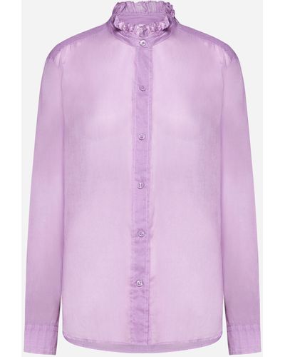 Isabel Marant Gamble Cotton Shirt - Purple