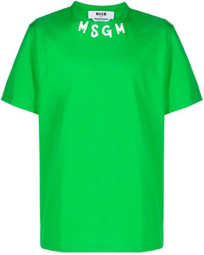 MSGM T-Shirt Logo - Green