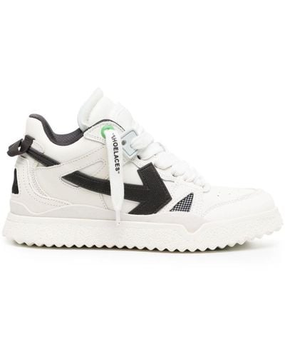 Off-White c/o Virgil Abloh New Midtop Sponge Leather Sneaker - White