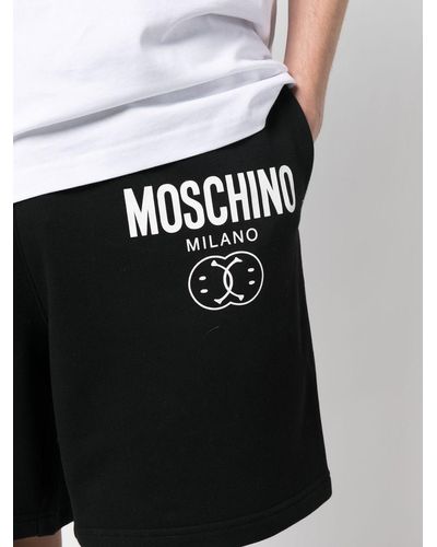 Moschino Logo-print Track Shorts - Black