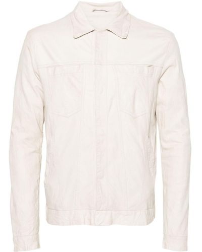 Giorgio Brato Leather Jacket - White