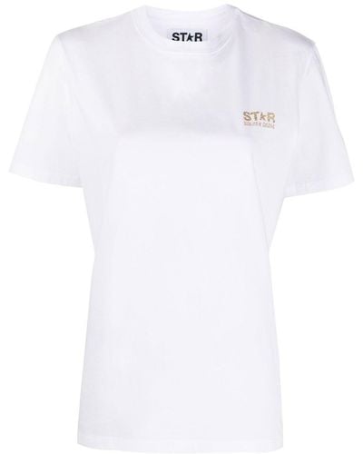 Golden Goose Logo Cotton T-Shirt - White