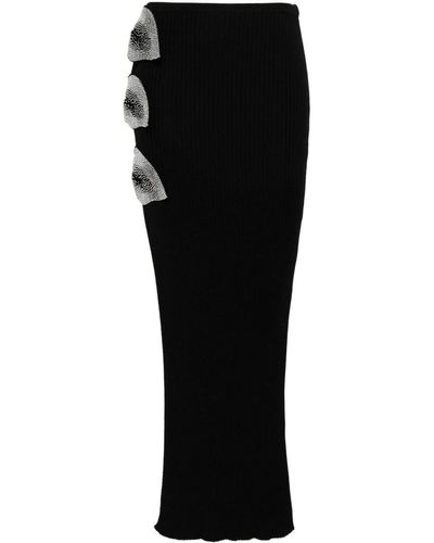 GIUSEPPE DI MORABITO Cotton Knit Skirt - Black