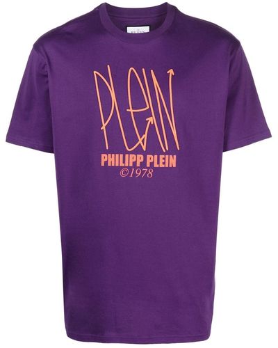 Philipp Plein Logo T-shirt - Purple