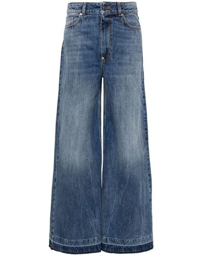 Stella McCartney Jeans a vita alta svasati - Blu