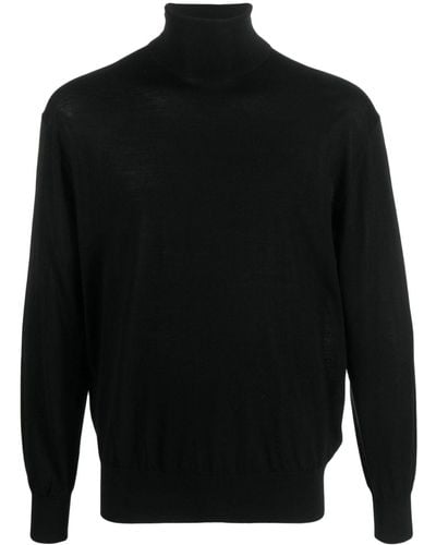 Neil Barrett Thunderbolt-embroidery Wool Sweater - Black