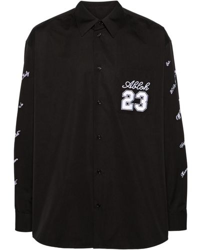 Off-White c/o Virgil Abloh Shirt With Embroidered Logo - Black