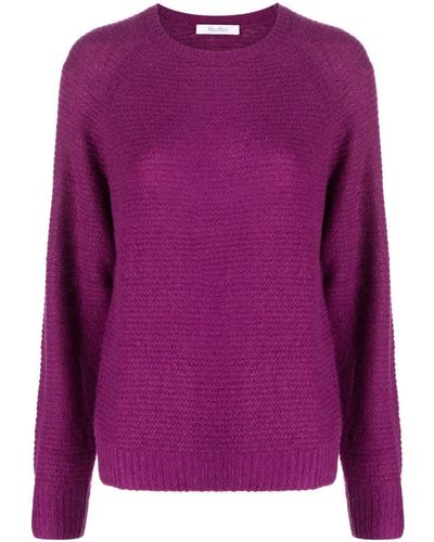 Max Mara Jumbo Cashmere And Silk Sweater - Purple
