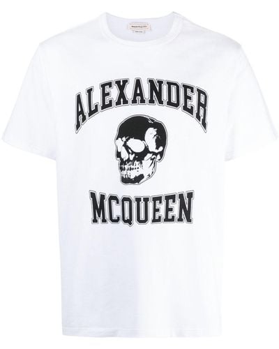 Alexander McQueen T-Shirt Logo - Blue