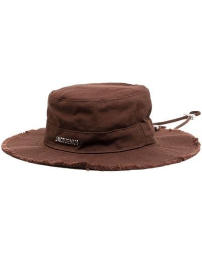 Jacquemus Hat With Logo - Brown