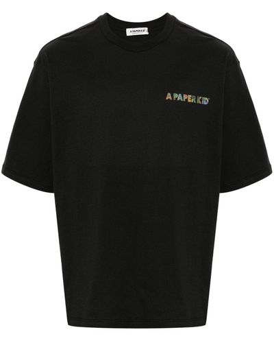 A PAPER KID T-Shirt Logo - Black