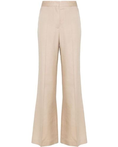 Stella McCartney High-waisted Flared Trousers - Natural