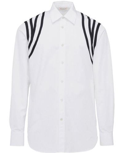 Alexander McQueen Harness Tape Cotton Shirt - White