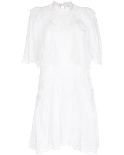 Isabel Marant Kayene Broderie-anglaise Cotton Dress - White