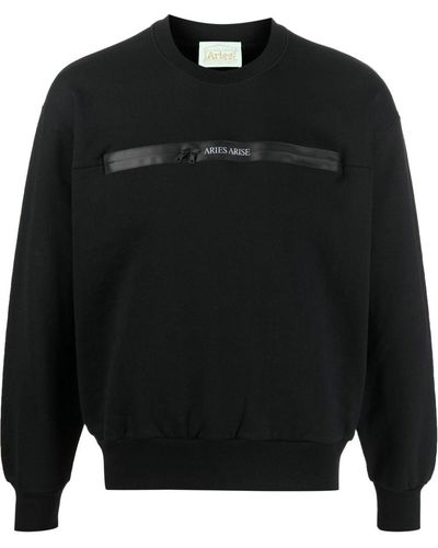 Aries Logo Sweatshirt - Black
