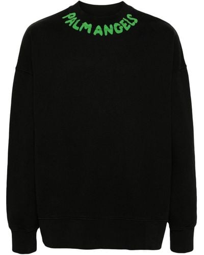 Palm Angels Logo Sweatshirt - Black