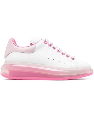 Alexander McQueen White And Oversize Sneakers - Pink
