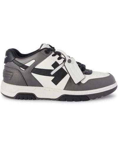 Off-White c/o Virgil Abloh Men Out Of Office Calf Leather Sneakers - White